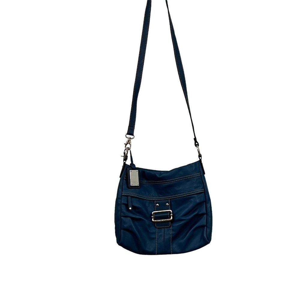 Tiganello Blue Leather Shoulder Handbag